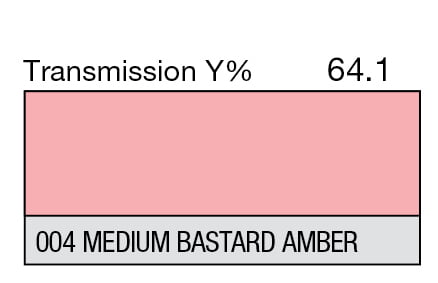 LEE 004 Medium Bastard Amber Full Sheet (1.22 x 0.53m)