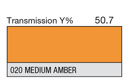 LEE 020 Medium Amber Full Sheet (1.22 x 0.53m)