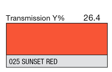 LEE 025 Sunset Red Full Sheet (1.22 x 0.53m)