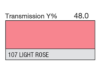 LEE 107 Light Rose Full Sheet (1.22 x 0.53m)