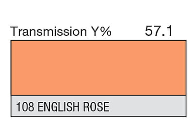 LEE 108 English Rose Full Sheet (1.22 x 0.53m)