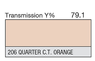 LEE 206 Quarter C.T.Orange Full Sheet (1.22 x 0.53m)