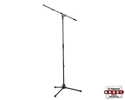 K&M  210/2 Classic Mic Boom Stand All-Metal with Long-Legs Black