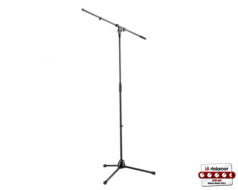 K&M  210/2 Classic Mic Boom Stand All-Metal with Long-Legs Black