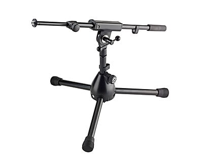 K&M Extra-Low Mic Boom Stand with Short Heavy Legs Black