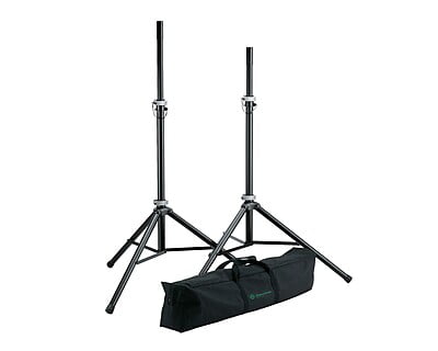 K&M  21459 Speaker Stand Package 2 x 21450 Stands and Carry Bag