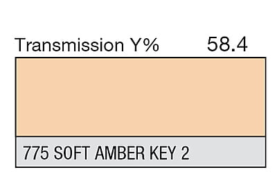 LEE 775 Soft Amber Key 2 Full Sheet (1.22 x 0.53m)