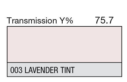LEE 003 Lavender Tint Full Sheet (1.22 x 0.53m) LEE 003 Lavender Tint Full Sheet (1.22 x 0.53m)
