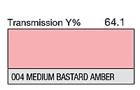 LEE 004 Medium Bastard Amber Full Sheet (1.22 x 0.53m)