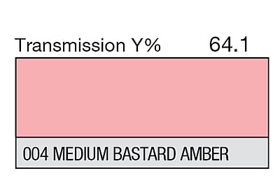 LEE 004 Medium Bastard Amber Full Sheet (1.22 x 0.53m)