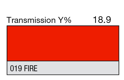 LEE 019 Fire Full Sheet (1.22 x 0.53m) LEE 019 Fire Full Sheet (1.22 x 0.53m)