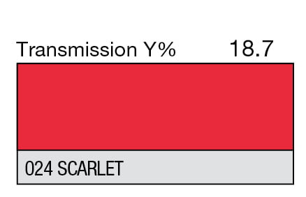 LEE 024 Scarlet Full Sheet (1.22 x 0.53m) LEE 024 Scarlet Full Sheet (1.22 x 0.53m)