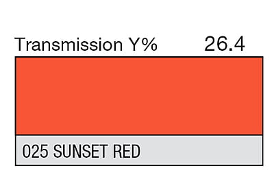 LEE 025 Sunset Red Full Sheet (1.22 x 0.53m)