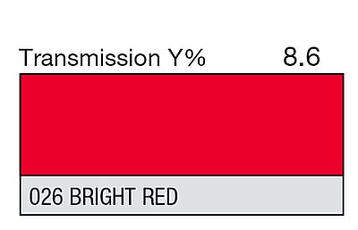 LEE 026 Bright Red Full Sheet (1.22 x 0.53m)