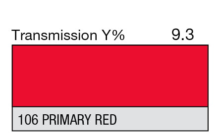 LEE 106 Primary Red Full Sheet (1.22 x 0.53m)