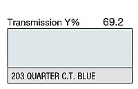 LEE 203 Quarter C.T.Blue Full Sheet (1.22 x 0.53m) LEE 203 Quarter C.T.Blue Full Sheet (1.22 x 0.53m)