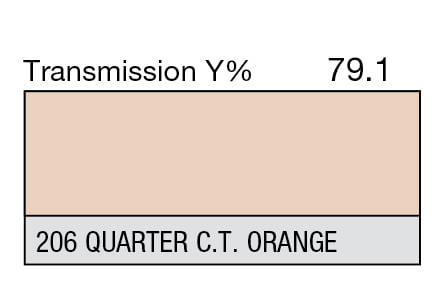 LEE 206 Quarter C.T.Orange Full Sheet (1.22 x 0.53m) LEE 206 Quarter C.T.Orange Full Sheet (1.22 x 0.53m)