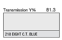 LEE 218 Eighth C.T.Blue Full Sheet (1.22 x 0.53m) LEE 218 Eighth C.T.Blue Full Sheet (1.22 x 0.53m)