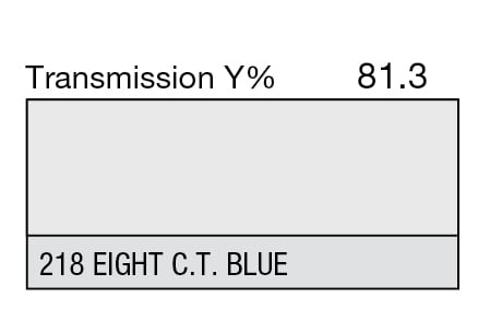 LEE 218 Eighth C.T.Blue Full Sheet (1.22 x 0.53m) LEE 218 Eighth C.T.Blue Full Sheet (1.22 x 0.53m)
