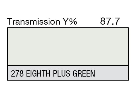 LEE 278 Eighth Plus Green Full Sheet (1.22 x 0.53m) LEE 278 Eighth Plus Green Full Sheet (1.22 x 0.53m)
