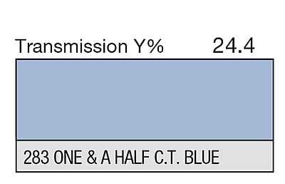 LEE 283 One and a Half C.T.Blue Full Sheet (1.22 x 0.53m)