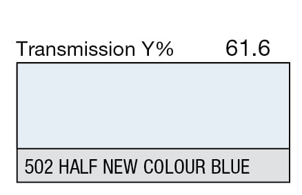 LEE 502 Half New Colour Blue Full Sheet (1.22 x 0.53m) LEE 502 Half New Colour Blue Full Sheet (1.22 x 0.53m)