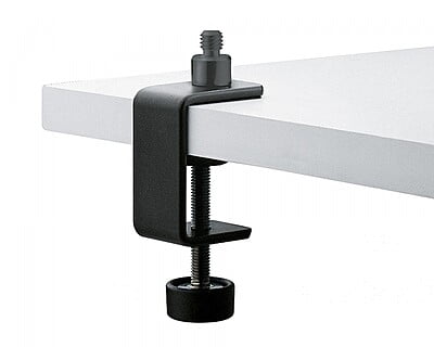 K&M 23700 Table Clamp for Mic Goosenecks Black with 3/8" Thread