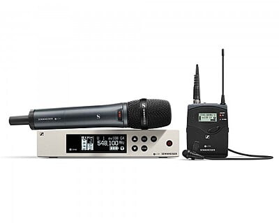 Sennheiser EW100 G4-GB Lapel/Handheld Mic System ME2/835S Mic CH38