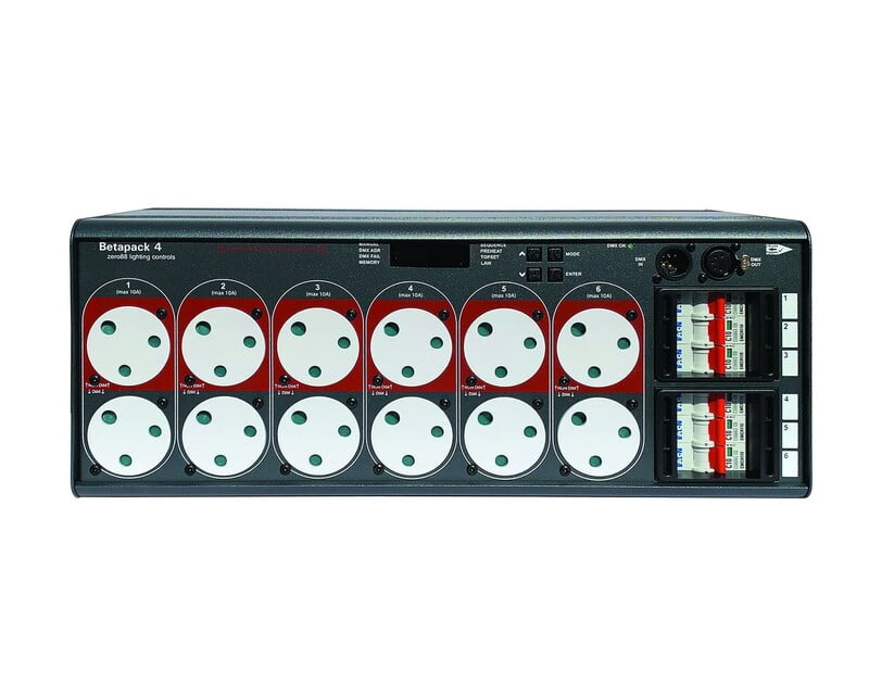 Zero 88 Betapack 4 6x10A DMX Dimmer Pack 12x15A Outlet 4U Zero 88 Betapack 4 6x10A DMX Dimmer Pack 12x15A Outlet 4U