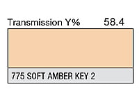 LEE 775 Soft Amber Key 2 Full Sheet (1.22 x 0.53m)
