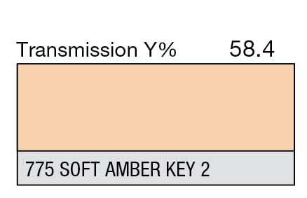 LEE 775 Soft Amber Key 2 Full Sheet (1.22 x 0.53m)