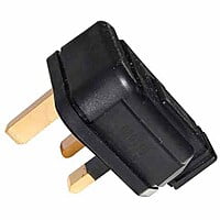 PERMAPLUG 13a 230V black impact resistant plug (230 Volt, 2P+E Pin Configuration)